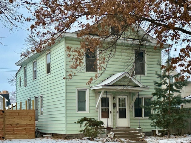 view of front of home