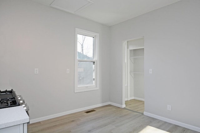 unfurnished bedroom featuring light hardwood / wood-style floors