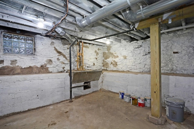 view of basement