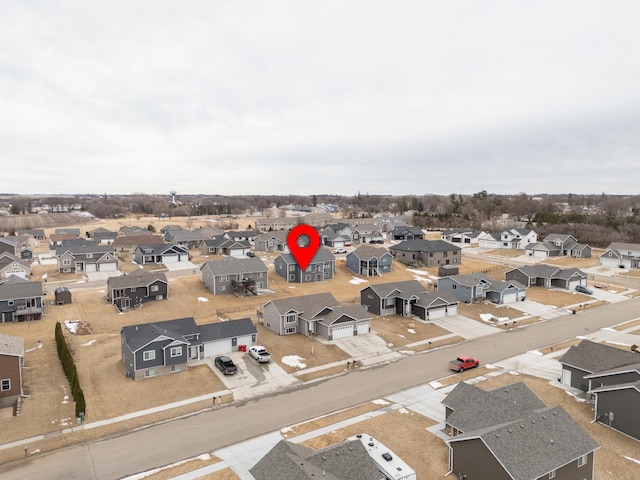 aerial view featuring a residential view