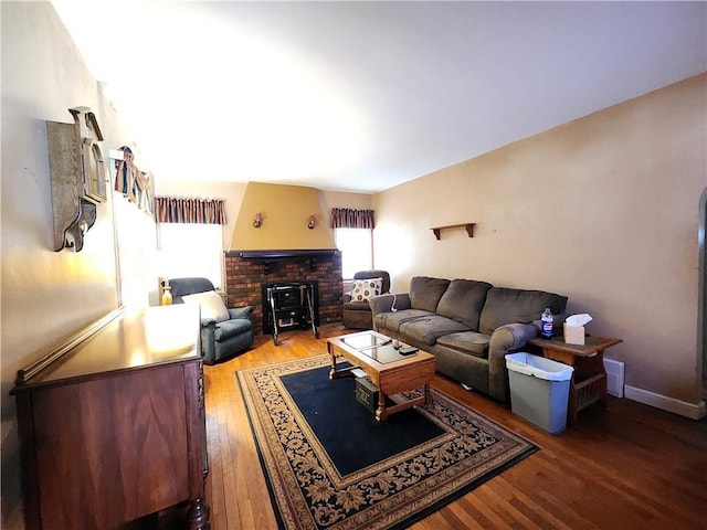 living room featuring wood finished floors