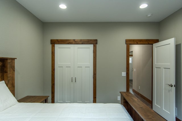 bedroom with a closet