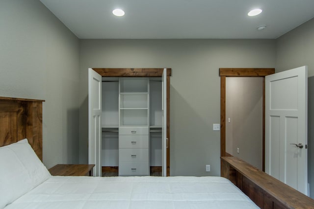 bedroom featuring a closet