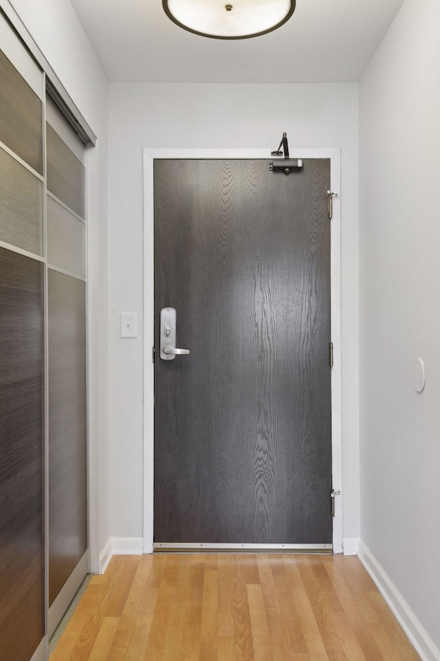 entryway featuring hardwood / wood-style floors