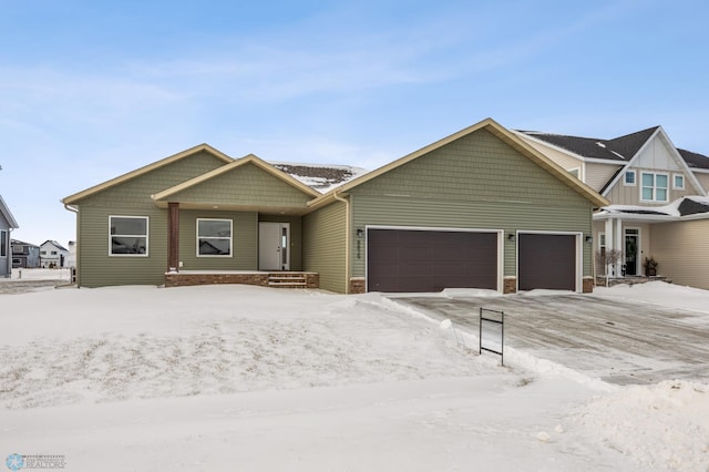 craftsman-style home with a garage