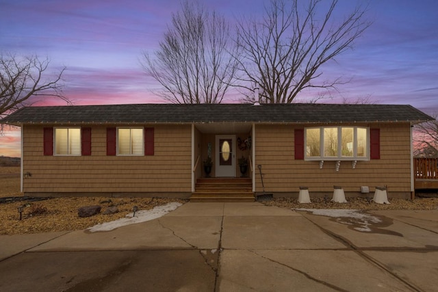 view of ranch-style home