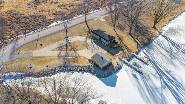 view of snowy aerial view