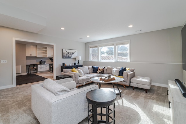 view of carpeted living room