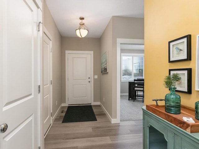 entryway featuring light hardwood / wood-style floors