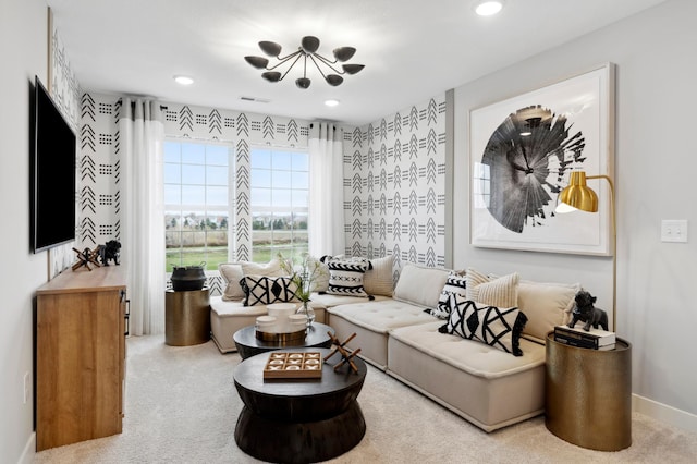 view of carpeted living room