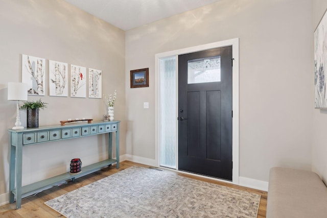 foyer featuring hardwood / wood-style floors