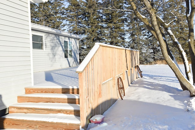 view of snow covered structure