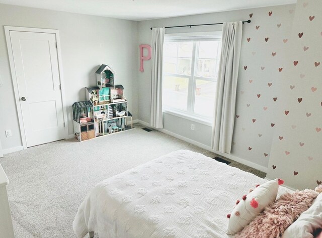 view of carpeted bedroom