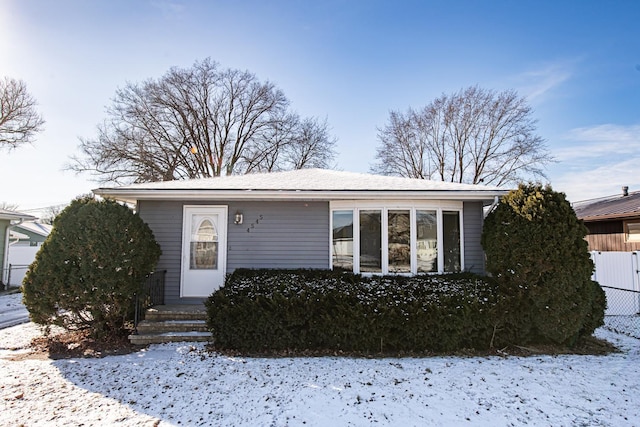 view of front of home