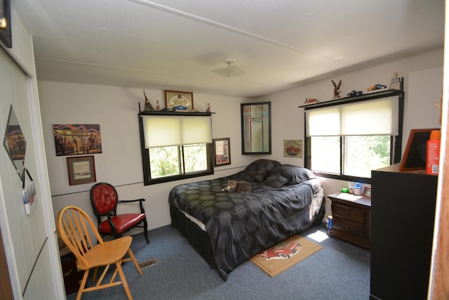 view of carpeted bedroom