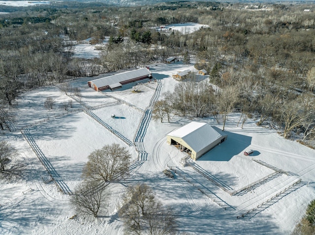 view of snowy aerial view