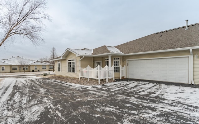 ranch-style house with a garage