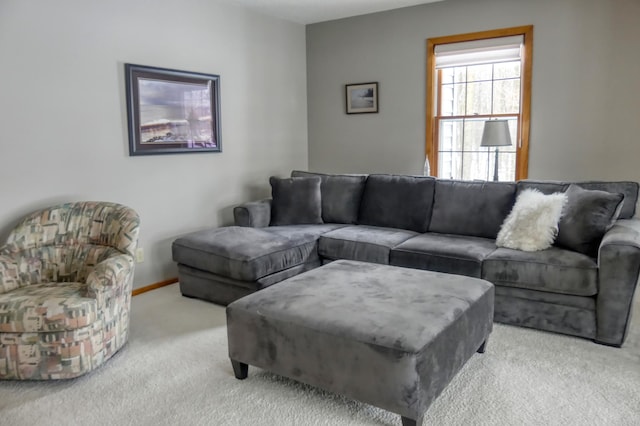 view of carpeted living room