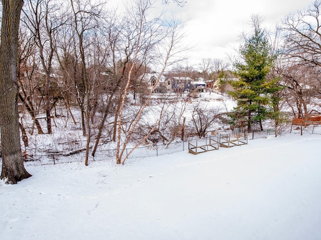 view of snowy yard