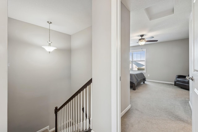 corridor with carpet flooring