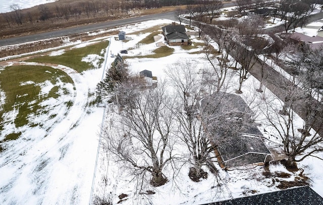 view of snowy aerial view