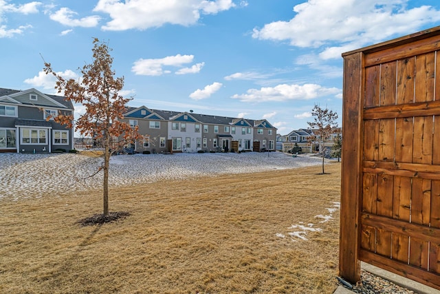 view of yard with a water view