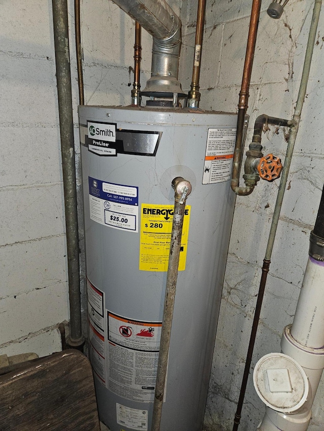 utilities featuring water heater