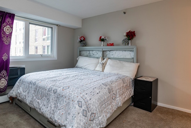 view of carpeted bedroom