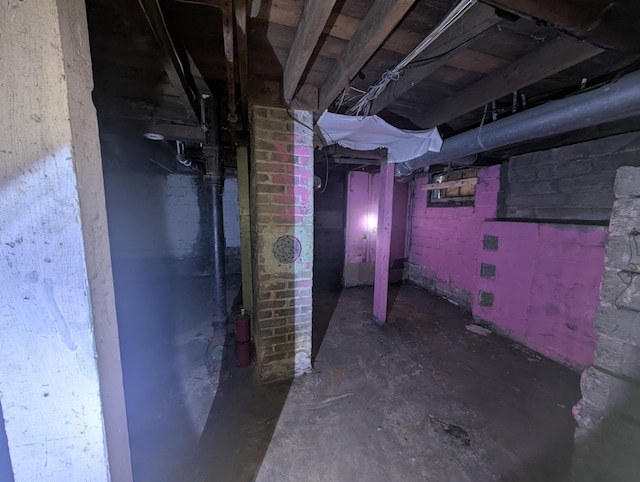 view of basement