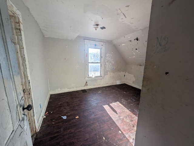 bonus room featuring lofted ceiling