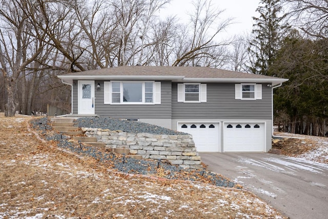 view of front of home featuring a garage