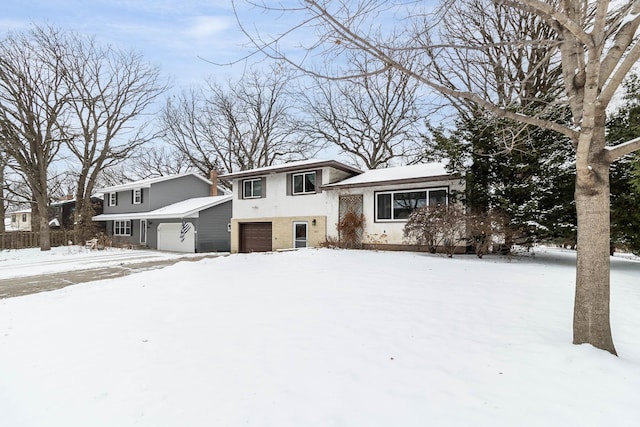 view of split level home