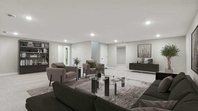 view of carpeted living room