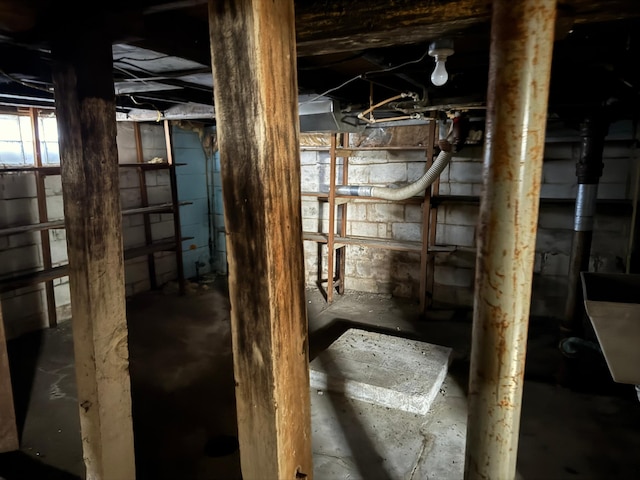 view of basement