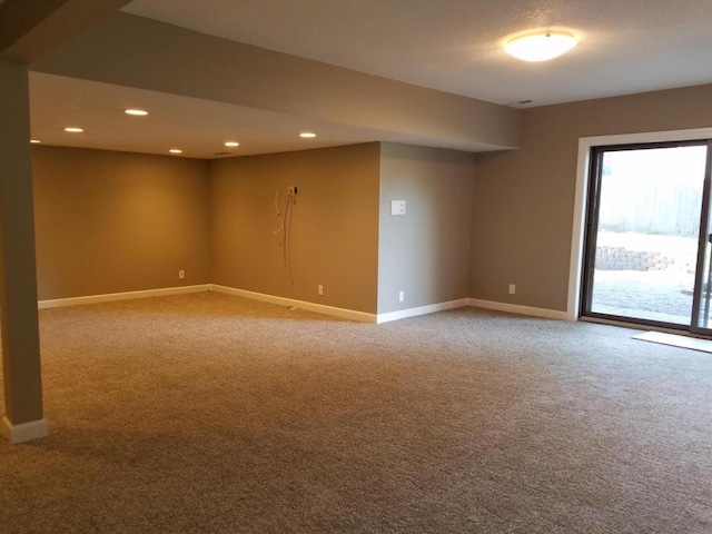 view of carpeted empty room