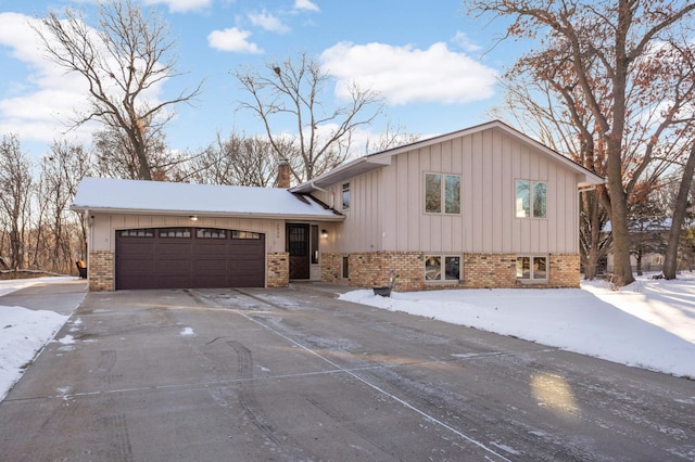 tri-level home featuring a garage