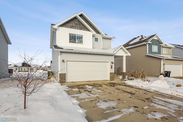 craftsman house with a garage