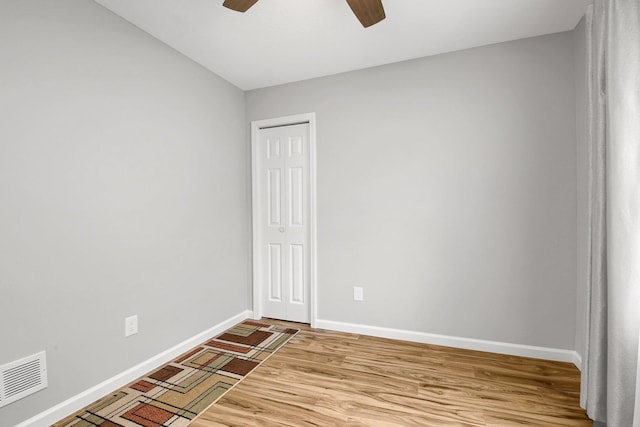 empty room featuring hardwood / wood-style floors