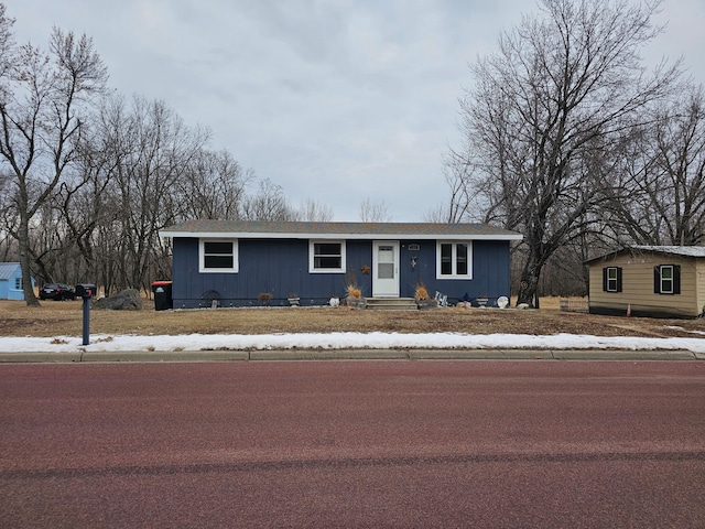 view of single story home