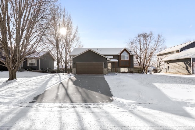 view of front of home featuring a garage