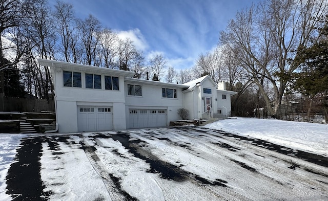 view of property with a garage