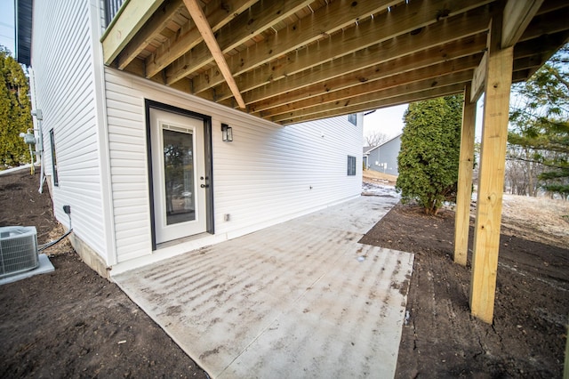 view of patio / terrace with central AC unit