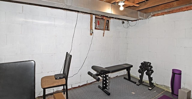 view of workout area