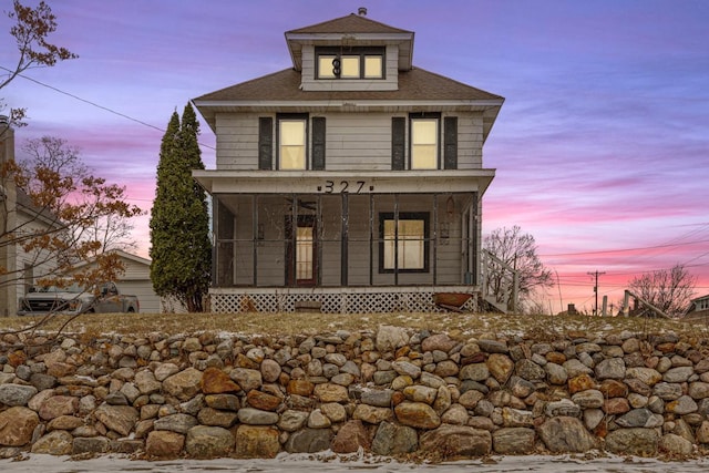 view of front of house with a porch