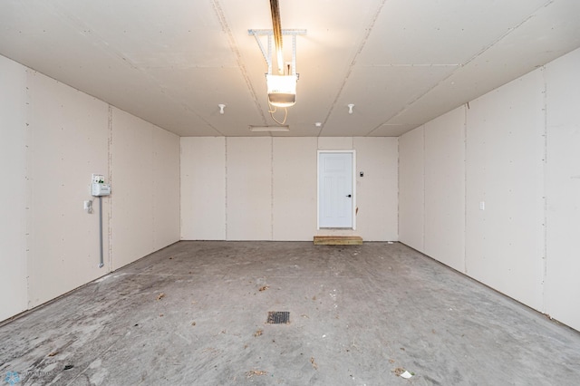 empty room with concrete floors