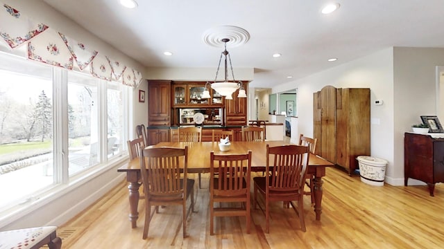 12326 Falk Trl, Northfield, MN 55057 - dining space featuring light wood finished floors, recessed lighting, and baseboards
