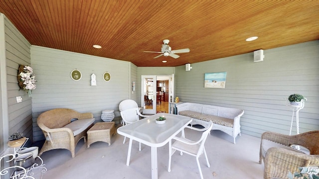 12326 Falk Trl, Northfield, MN 55057 - view of patio with a ceiling fan