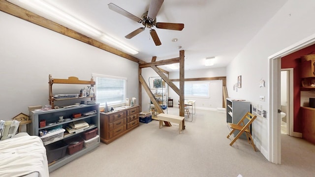 12326 Falk Trl, Northfield, MN 55057 - sitting room featuring a ceiling fan and light colored carpet