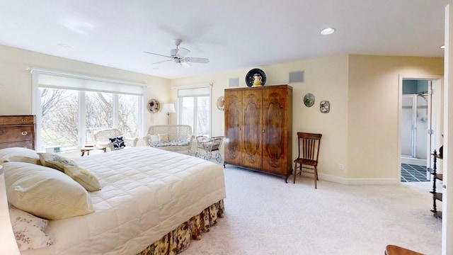 12326 Falk Trl, Northfield, MN 55057 - carpeted bedroom with a ceiling fan and recessed lighting