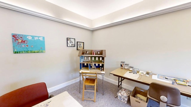 12326 Falk Trl, Northfield, MN 55057 - office with baseboards and speckle patterned floor